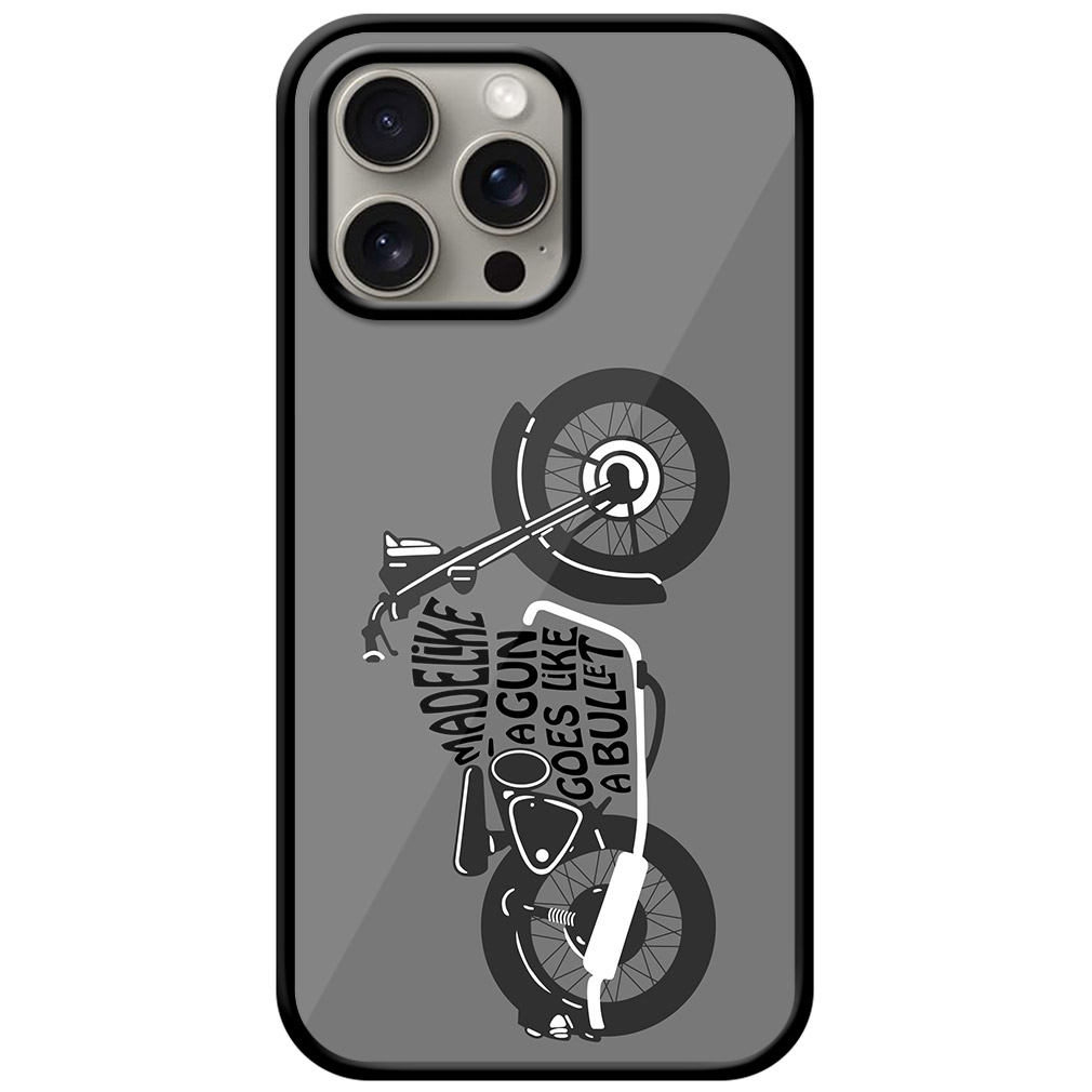 Cool Vintage Bike Vector Design Metal TPU Printed Case