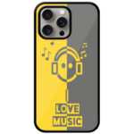 I Love Music Vector Design Metal TPU Printed Case