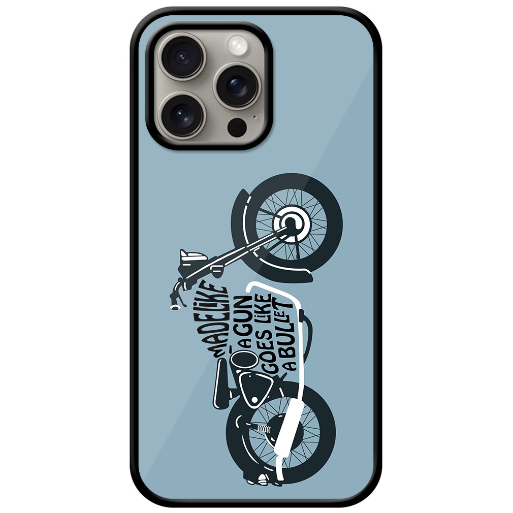 Cool Vintage Bike Vector Design Metal TPU Printed Case