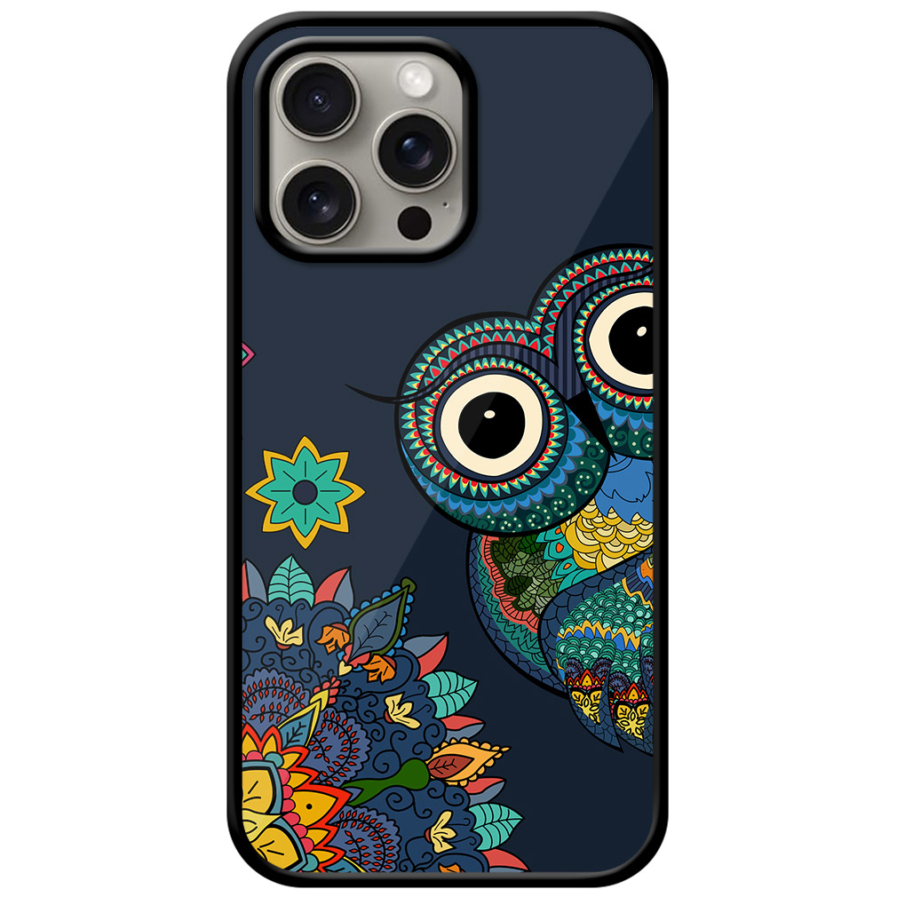 Awesome Owl Cartoon Design Metal TPU Printed Case