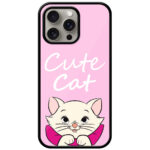 Cute Cat Vector Graphic Metal TPU Printed Case
