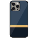 Sober Gold Strip Design Metal TPU Printed Case