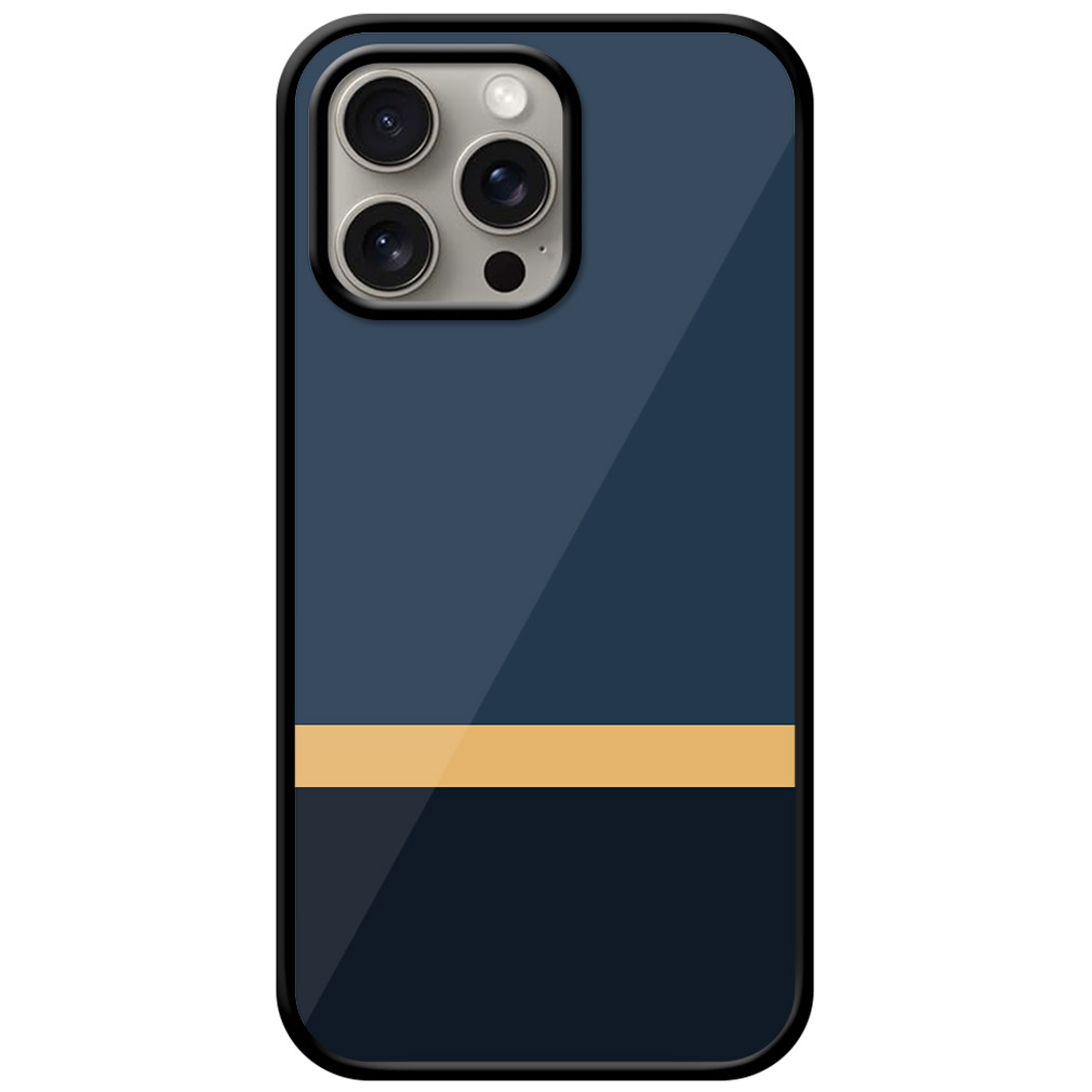 Sober Gold Strip Design Metal TPU Printed Case