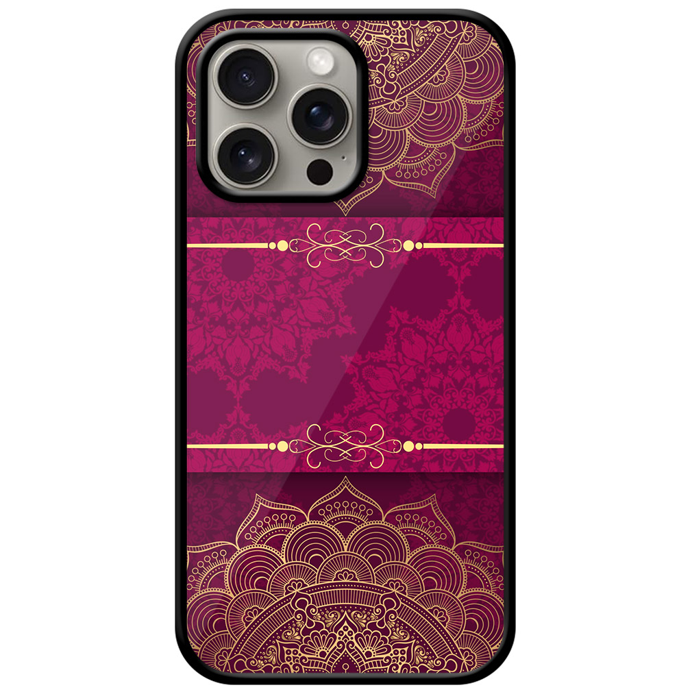 Decorative Semicircle Mandala Art Metal TPU Printed Case