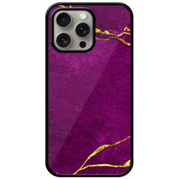 Gold Stripe Marble Wallpaper Metal TPU Printed Case