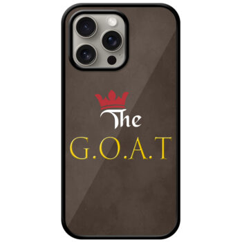 The GOAT Text Illustration Metal TPU Printed Case