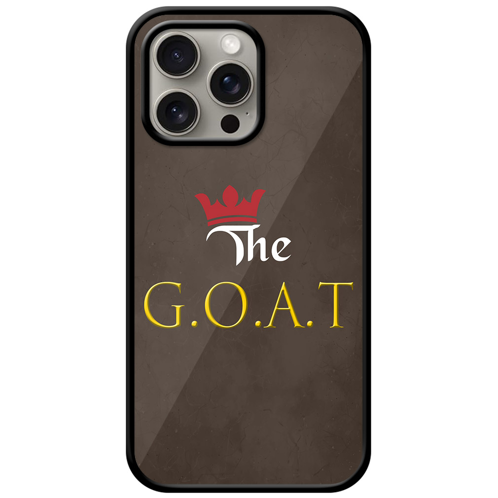 The GOAT Text Illustration Metal TPU Printed Case