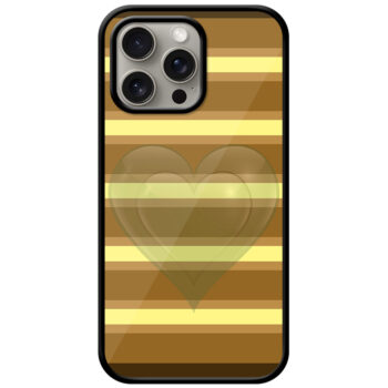 Dual Heart Horizontal Stripes Pattern Metal TPU Printed Case