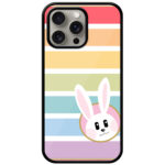 Pretty Bunny Multistripe Pattern Metal TPU Printed Case