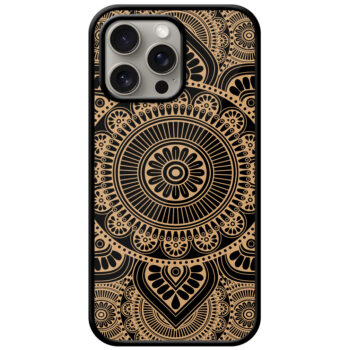 Elegant Gold Mandala Design Metal TPU Printed Case