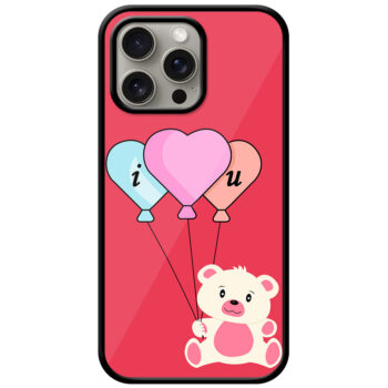 Teddy Bear Heart Ballon Clipart Metal TPU Printed Case
