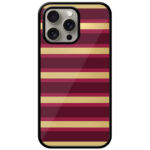 Gold Foil Stripe Pattern Metal TPU Printed Case