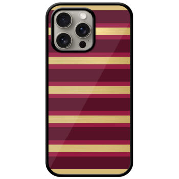 Gold Foil Stripe Pattern Metal TPU Printed Case