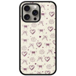Cute Ribbon Pattern Metal TPU Printed Case