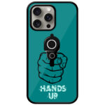 Hands Up Vector Gun Design Metal TPU Printed Case