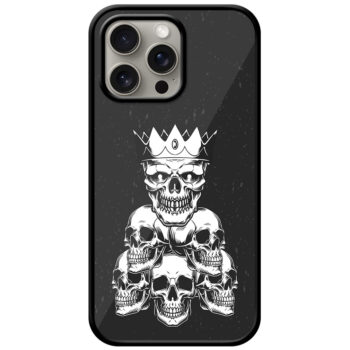 Pile of Skulls Vector Illustration Metal TPU Printed Case