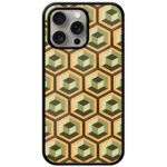 Honeycomb 3D Cube Geometric Pattern Metal TPU Printed Case