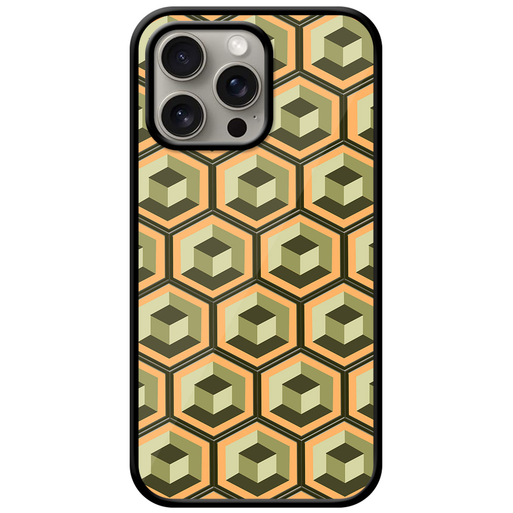 Honeycomb 3D Cube Geometric Pattern Metal TPU Printed Case