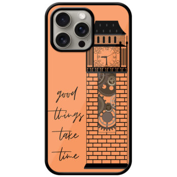 Vector Clock Tower Textart Metal TPU Printed Case