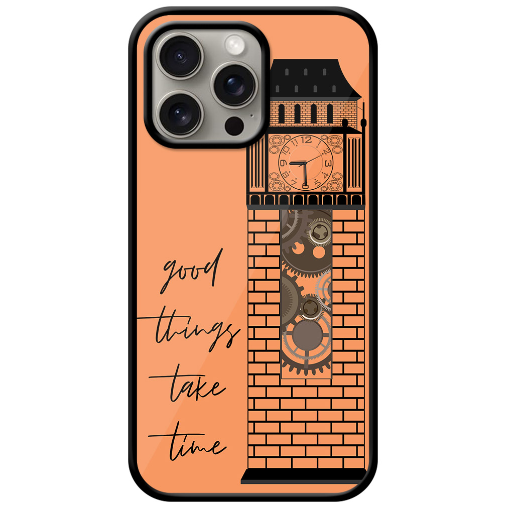 Vector Clock Tower Textart Metal TPU Printed Case