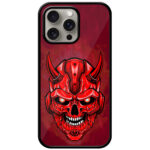 Evil Robotic Skull Illustration Metal TPU Printed Case