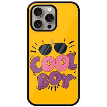 Cool Boy 3D Text Illustration Metal TPU Printed Case