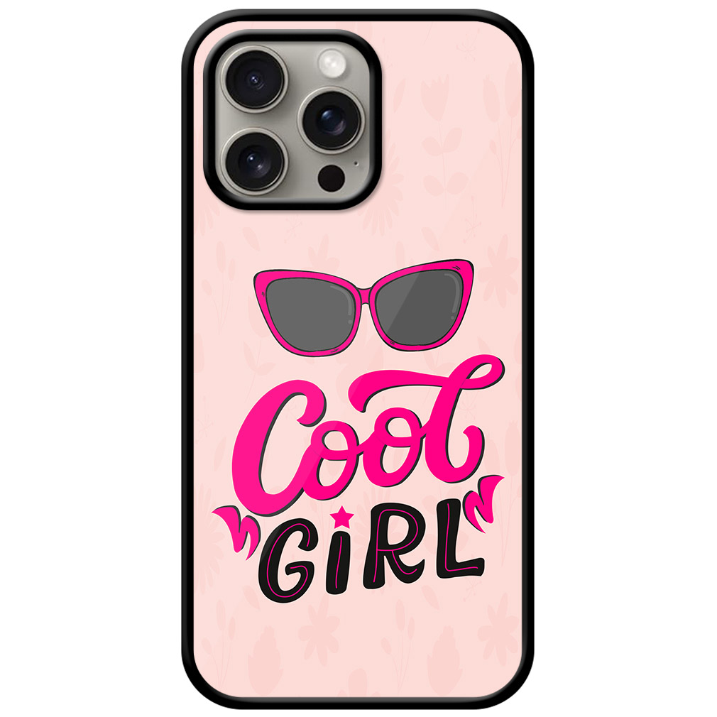 Cool Girl Stylish Vector Design Metal TPU Printed Case