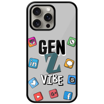 Gen Z Vibe Socialmedia Graphic Illustration Metal TPU Printed Case