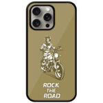 Sports Bike Rider Illustration Metal TPU Printed Case