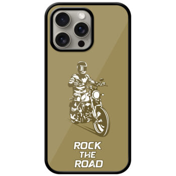 Sports Bike Rider Illustration Metal TPU Printed Case