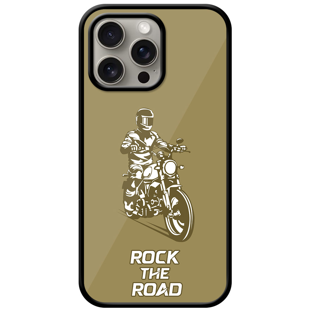 Sports Bike Rider Illustration Metal TPU Printed Case