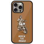 Sports Bike Rider Illustration Metal TPU Printed Case