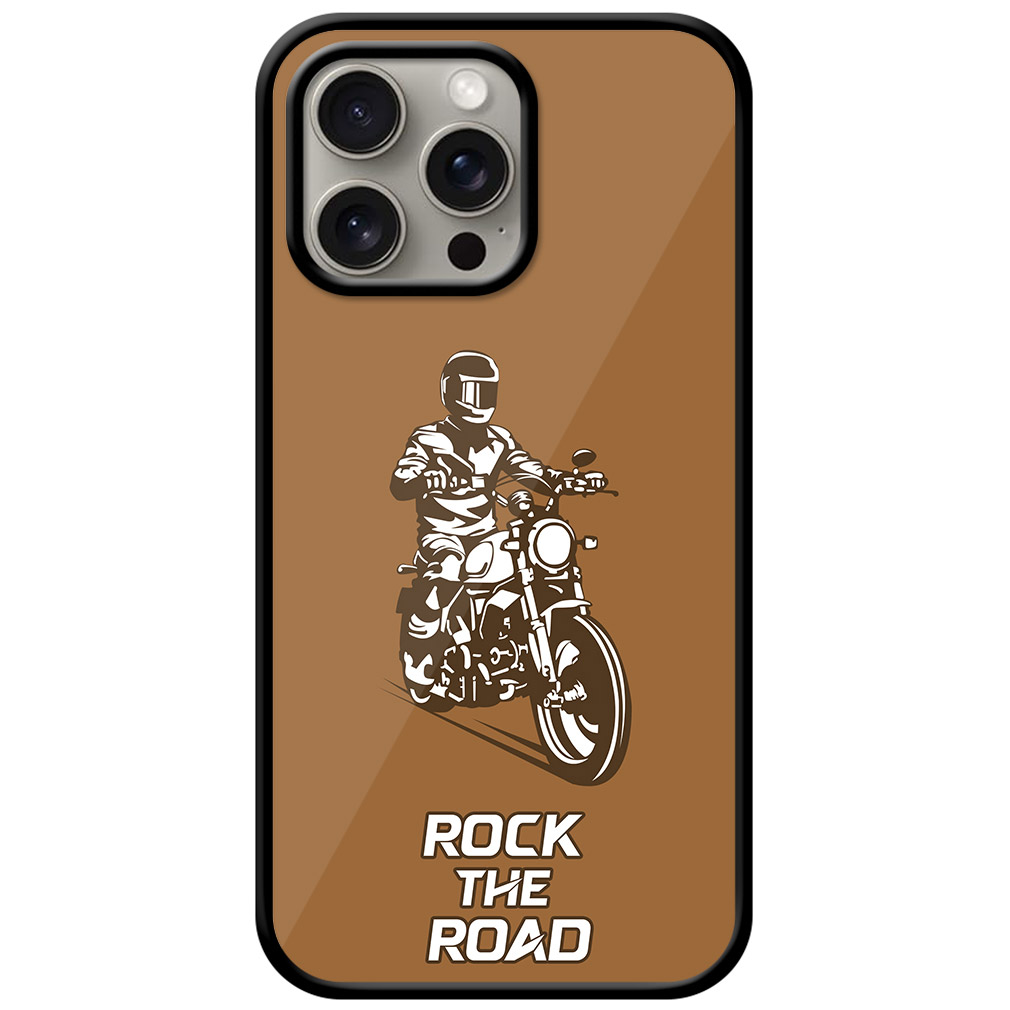 Sports Bike Rider Illustration Metal TPU Printed Case