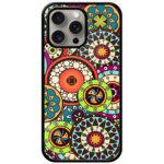 Multicolor Tribal Ring Pattern Design Metal TPU Printed Case