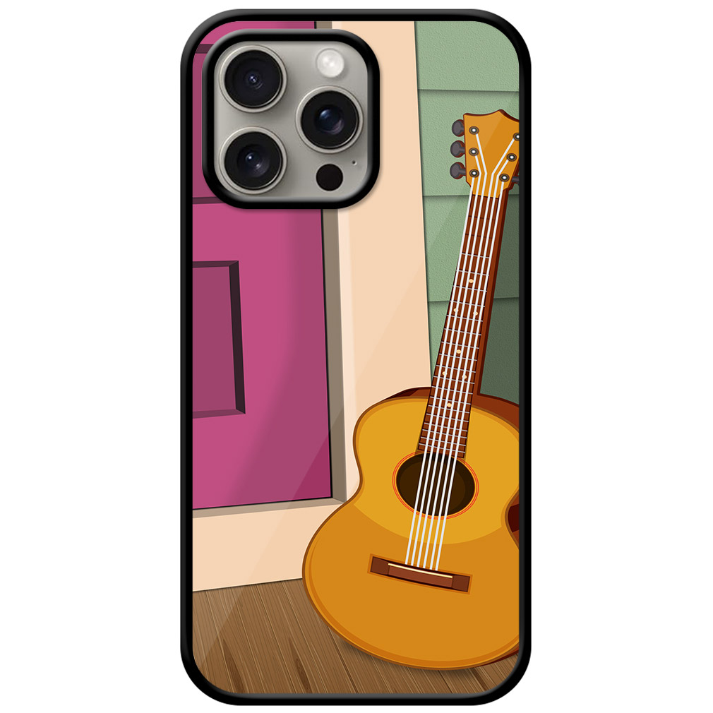 Acoustic Guitar Picture Art Metal TPU Printed Case