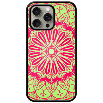 Circular Flower Mandala Design Metal TPU Printed Case