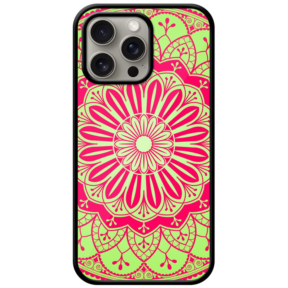 Circular Flower Mandala Design Metal TPU Printed Case