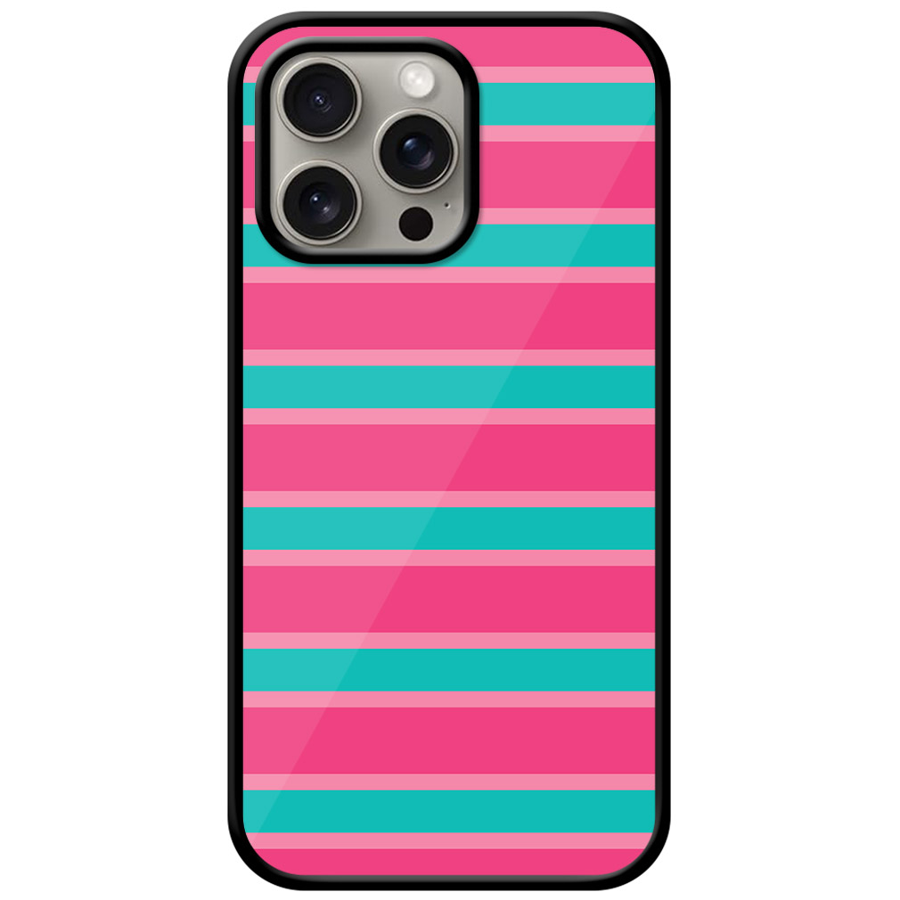 Gold Foil Stripe Pattern Metal TPU Printed Case