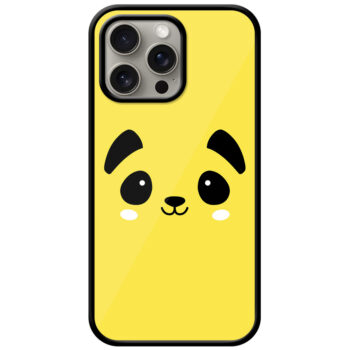 Cute Panda Face Artwork Metal TPU Printed Case