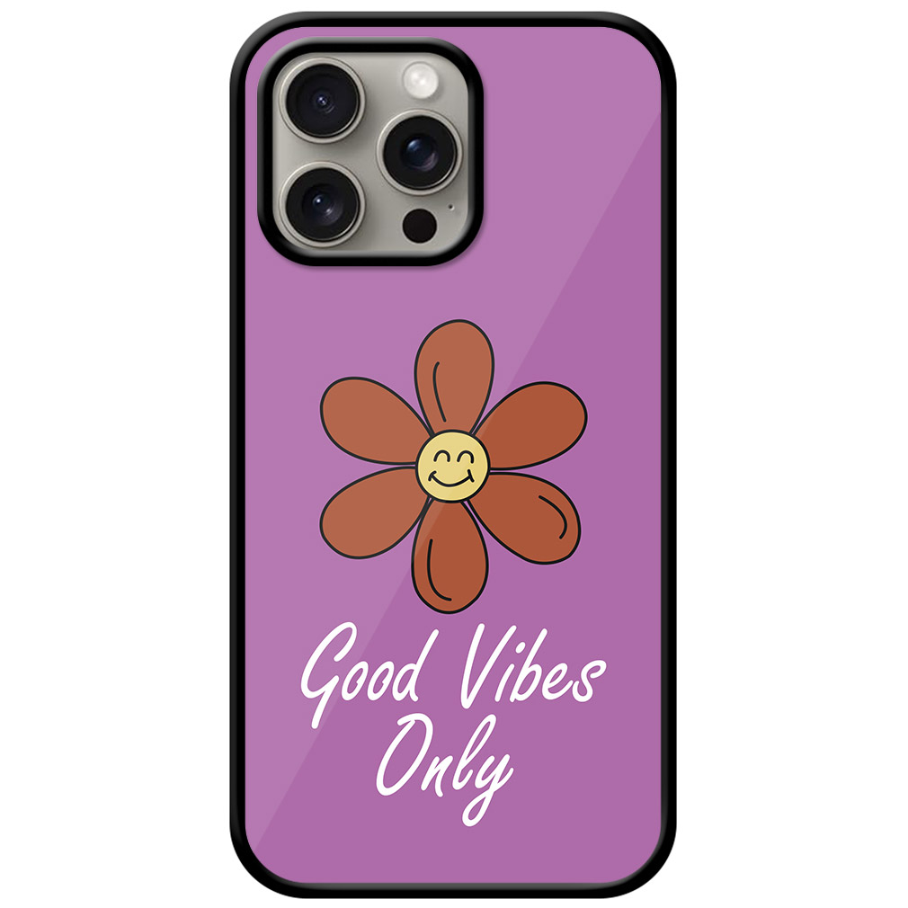 Good Vibes Daisy Flower Illustration Metal TPU Printed Case
