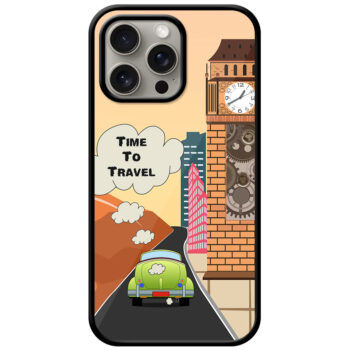 Time To Travel Vector Car Design Metal TPU Printed Case