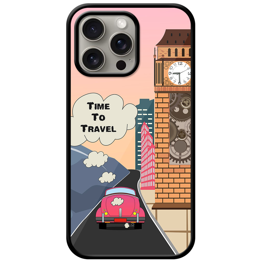 Time To Travel Vector Car Design Metal TPU Printed Case