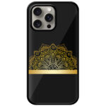 Golden Mandala Floral Design Metal TPU Printed Case