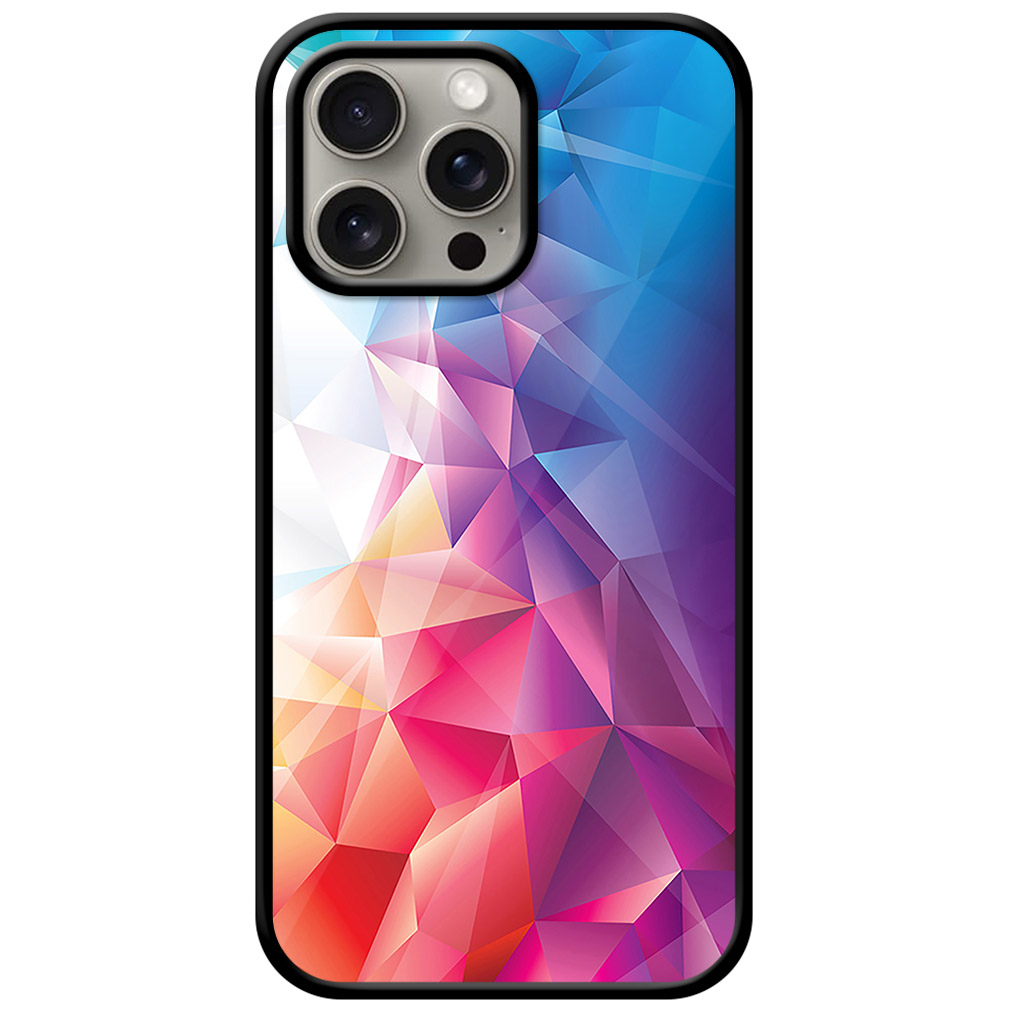 Colorful Crystal Pattern Metal TPU Printed Case