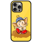 Happy Lord Ganesha Illustartion Metal TPU Printed Case