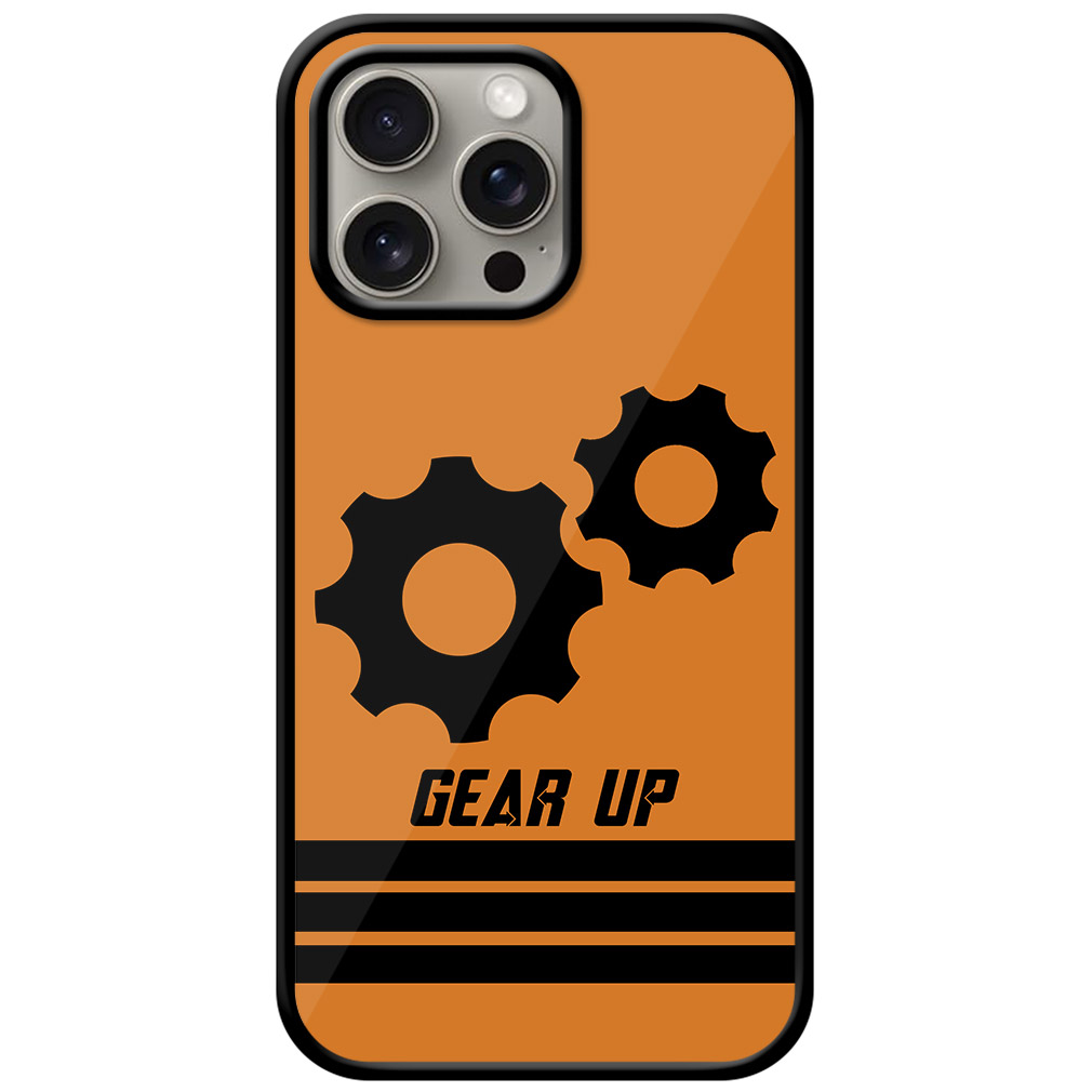 Gear Up Graphic Illustration Metal TPU Printed Case