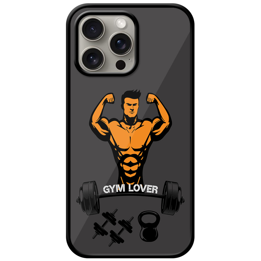 Gym Fitness Vector Illustration Metal TPU Printed Case