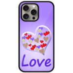 Love Multiheart Pattern Metal TPU Printed Case