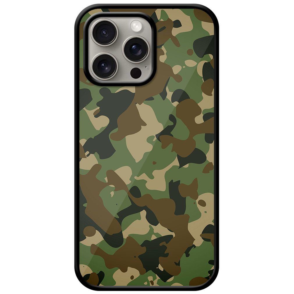 Soldier Camouflage Pattern Metal TPU Printed Case