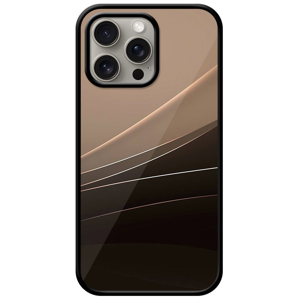 Abstract Waves Design Metal TPU Printed Case